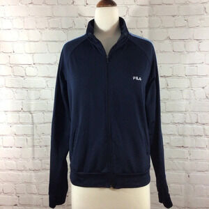 Vintage 1990’s FILA Full Zip Blue Athletic Track Jacket with Pockets Size …